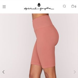 NWT Spiritual gangster biker shorts yoga gym slim
